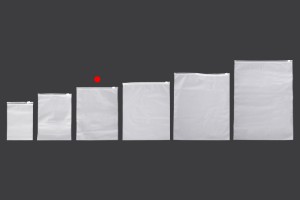 Sachets d'emballage en plastique 200 x 250 mm, semi-transparents mats avec fermeture éclair - 100 pcs-εικόνα_σύνθεση