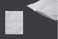Matte semi-transparent zipper plastic bag in size 200x250 mm - 100 pcs