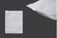 Sachets d'emballage en plastique 200 x 250 mm, semi-transparents mats avec fermeture éclair - 100 pcs