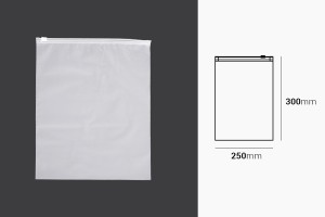 Verpackungstaschen 250x300 mm Kunststoff, transparent mit Reißverschluss - 100 Stck-bildabmessungen