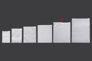 Sachets d'emballage en plastique 300 x 350 mm, semi-transparents mats avec fermeture éclair - 100 pcs-εικόνα_σύνθεση