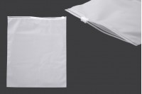 Matte semi-transparent zipper plastic bag in size 300x350 mm - 100 pcs