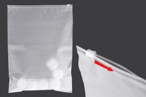 Sachets d'emballage en plastique 300 x 400 mm, semi-transparents mats avec fermeture éclair - 100 pcs-εικόνα_σύνθεση