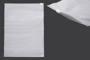 Sachets d'emballage en plastique 300 x 400 mm, semi-transparents mats avec fermeture éclair - 100 pcs-εικόνα_προϊοντική