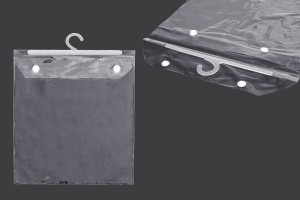 Plastic bags with hanger hook in size 26x32 cm - 25 pcs-1