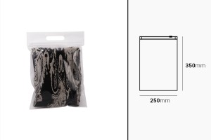 Beutel 250x350 mm Kunststoff (PE) mit Reißverschluss - 20 Stück-εικόνα_διαστάσεις