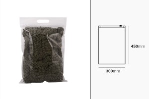 Beutel 300x450 mm Kunststoff (PE) mit Reißverschluss - 20 Stück-εικόνα_διαστάσεις