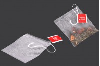 Tea bags 58x70 mm with card - 100 pcs