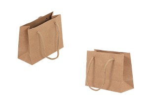 Geschenkbeutel Papier Kraft - Kordel 5 mm 144x60x110-1