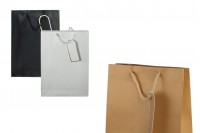 Paper gift bag with cotton handle in size 240x80x320 mm in different colours 