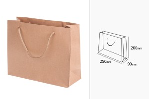 Papiertüte für Geschenke braun 250x90x200 mm-2