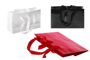 Sac cadeau 250 x 80 x 150 mm avec poignée et ruban à nouer de différentes couleurs - 20 pcs-6