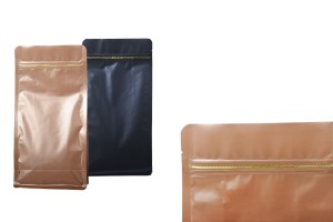 Standbodenbeutel aus Aluminium mit Druckverschluss verschließbar (durch Schweißgerät) 135x72x265mm - 50 Stücke-bildgruppe