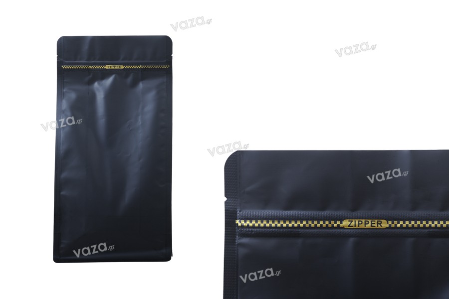 Σακουλάκια αλουμινίου τύπου Doy Pack με κλείσιμο "zip" και δυνατότητα σφράγισης με θερμοκόλληση 135x72x265 mm - 50 τμχ