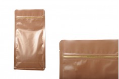 Σακουλάκια αλουμινίου τύπου Doy Pack με κλείσιμο "zip" και δυνατότητα σφράγισης με θερμοκόλληση 135x72x265 mm - 50 τμχ