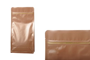 Standbodenbeutel aus Aluminium mit Druckverschluss verschließbar (durch Schweißgerät) 135x72x265mm - 50 Stücke-bildgruppe