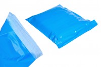 Sachets de transport de courrier 350 x 450 mm PE imperméable à l'eau avec fermeture auto-adhésive en couleur bleue - 100 pcs