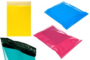 Buste per trasporto corriere 250x350 mm in PE impermeabile con chiusura autoadesiva in vari colori - 100 pz-εικόνα_προϊοντική