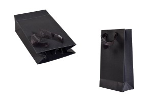 Geschenktüte in Schwarz mit 110x60x200 Organzakordel-1
