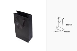 Geschenktüte in Schwarz mit 110x60x200 Organzakordel-2