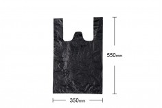 Σακούλα πλαστική 35x55 cm σε μαύρο χρώμα - 100 τμχ