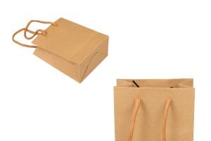 Geschenktasche aus Kraftpapier mit Kordehenkel 3 mm mit schöner Textur 110x60x140-5