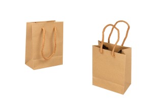 Geschenktasche aus Kraftpapier mit Kordehenkel 3 mm mit schöner Textur 110x60x140-1