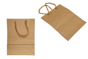 Papiertüte für Geschenke mit braunem Henkel 160x60x210-5