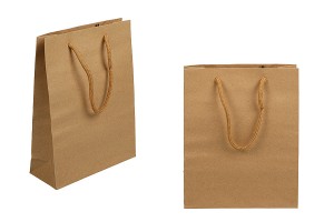 Papiertüte für Geschenke mit braunem Henkel 160x60x210-1