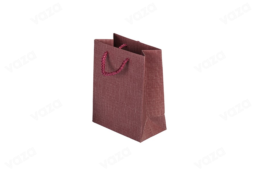 Sac en papier avec poignée 110 x 60 x 140 mm dans une variété de couleurs Sac en papier avec poignée 110 x 60 x 140 mm dans une variété de couleurs-εικόνα_διαστάσεις