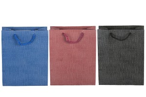 Sac en papier avec poignée 160 x 80 x 200 mm dans une variété de couleurs-1