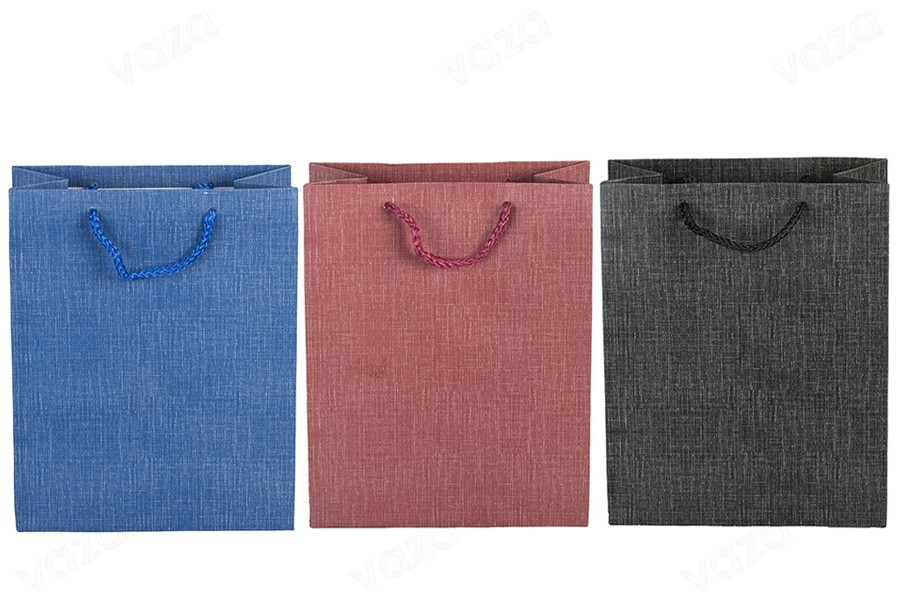 Sac en papier avec poignée 160 x 80 x 200 mm dans une variété de couleurs Sac en papier avec poignée 160 x 80 x 200 mm dans une variété de couleurs-photo_produit