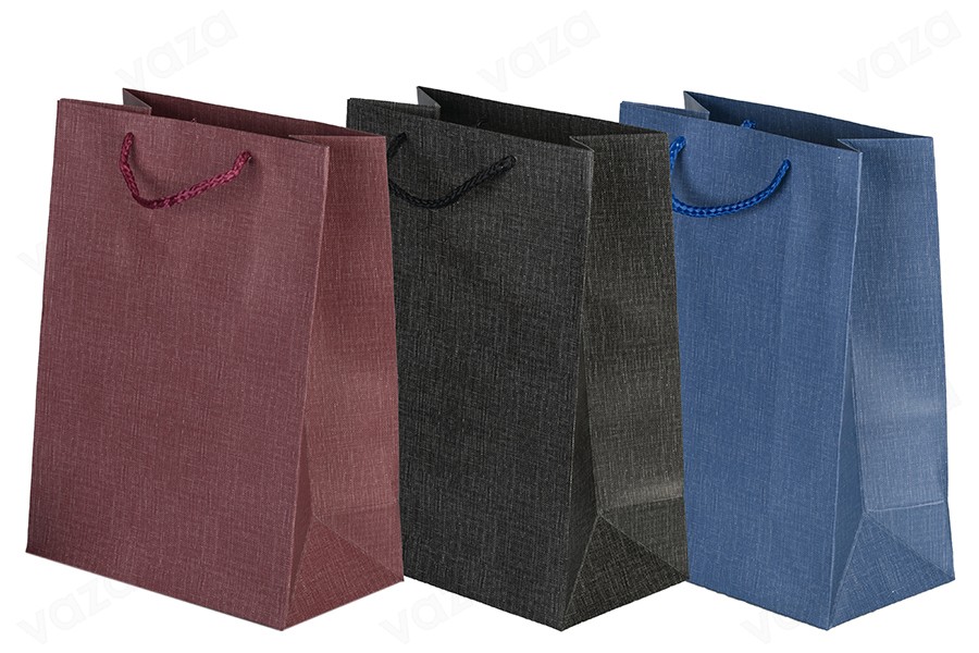 Sac en papier avec poignée 180 x 100 x 250 mm dans une variété de couleurs Sac en papier avec poignée 180 x 100 x 250 mm dans une variété de couleurs-photo_produit