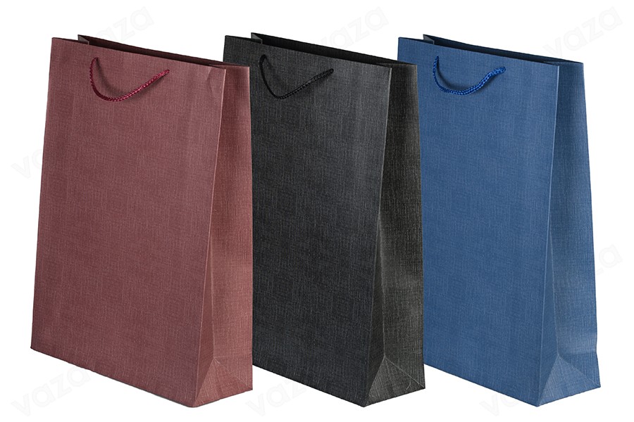 Sac en papier avec poignée 315 x 105 x 420 mm dans une variété de couleurs Sac en papier avec poignée 315 x 105 x 420 mm dans une variété de couleurs-photo_produit