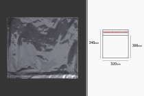 şeffaf yapışkan bağlama ile torbalar 320x340 mm - 1.000 adet