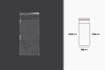 Kendinden yapışkanlı kapaklı şeffaf poşetler 90x210 mm - 1000 adet Kendinden yapışkanlı kapaklı şeffaf poşetler 90x210 mm - 1000 adet
