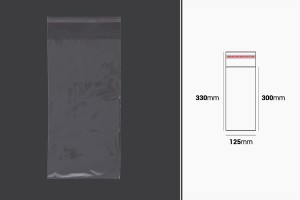 Kendinden yapışkanlı 125x330 mm kapaklı poşetleri temizleyin - 1000 adet-1