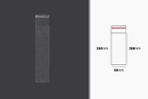 Kendinden yapışkanlı kapaklı şeffaf poşet 50x250 mm - 1000 adet