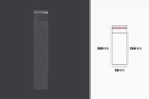 Kendinden yapışkanlı kapaklı şeffaf poşetler 50x300 mm - 1000 adet