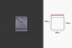 Σακουλάκια διαφανή με αυτοκόλλητο κλείσιμο 100x150 mm - 1000 τμχ