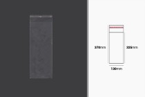 Kendinden yapışkanlı kapaklı şeffaf poşet 130x370 mm - 1000 adet