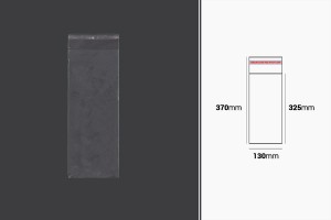 Kendinden yapışkanlı kapaklı şeffaf poşet 130x370 mm - 1000 adet-1