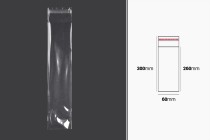 Kendinden yapışkanlı şeffaf poşetler 60x300 mm - 1000 adet