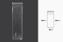 80x300 mm kendinden yapışkanlı şeffaf poşetler - 1000 adet
