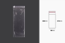 Kendinden yapışkanlı şeffaf poşet 90x250 mm - 1000 adet