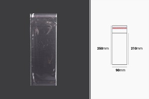 Kendinden yapışkanlı şeffaf poşet 90x250 mm - 1000 adet-2