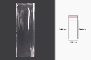 Kendinden yapışkanlı şeffaf poşetler 100x300 mm - 1000 adet-2