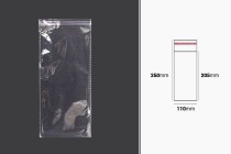Kendinden yapışkanlı şeffaf poşet 110x250 mm - 1000 adet