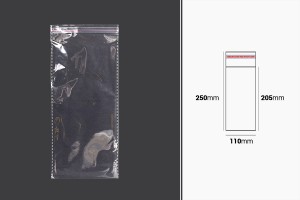 Kendinden yapışkanlı şeffaf poşet 110x250 mm - 1000 adet-2