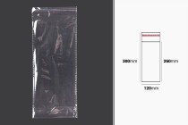 Kendinden yapışkanlı şeffaf poşet 120x300 mm - 1000 adet